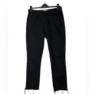 L'Agence Luna Straight
High Rise Raw Hem black size 25